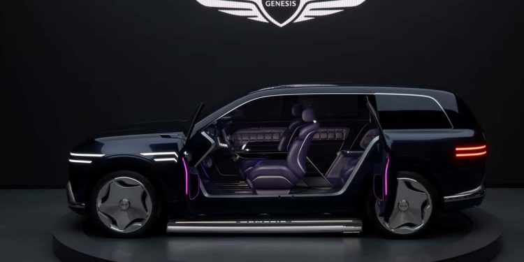 Genesis chystá luxusní elektromobil GV90 s protisměrnými dveřmi